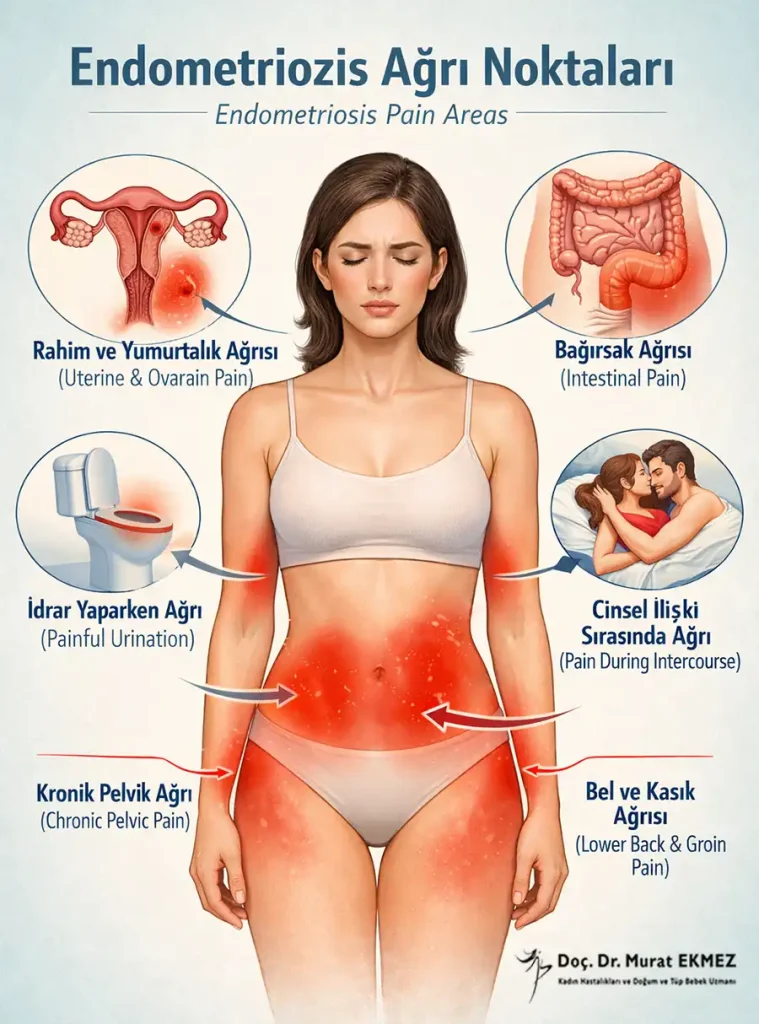 Endometriozis Belirtileri: Ağrı Noktaları