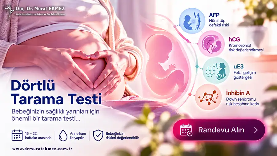 Dörtlü Tarama Testi İçin Doç. Dr. Murat Ekmez'den Randevu Al